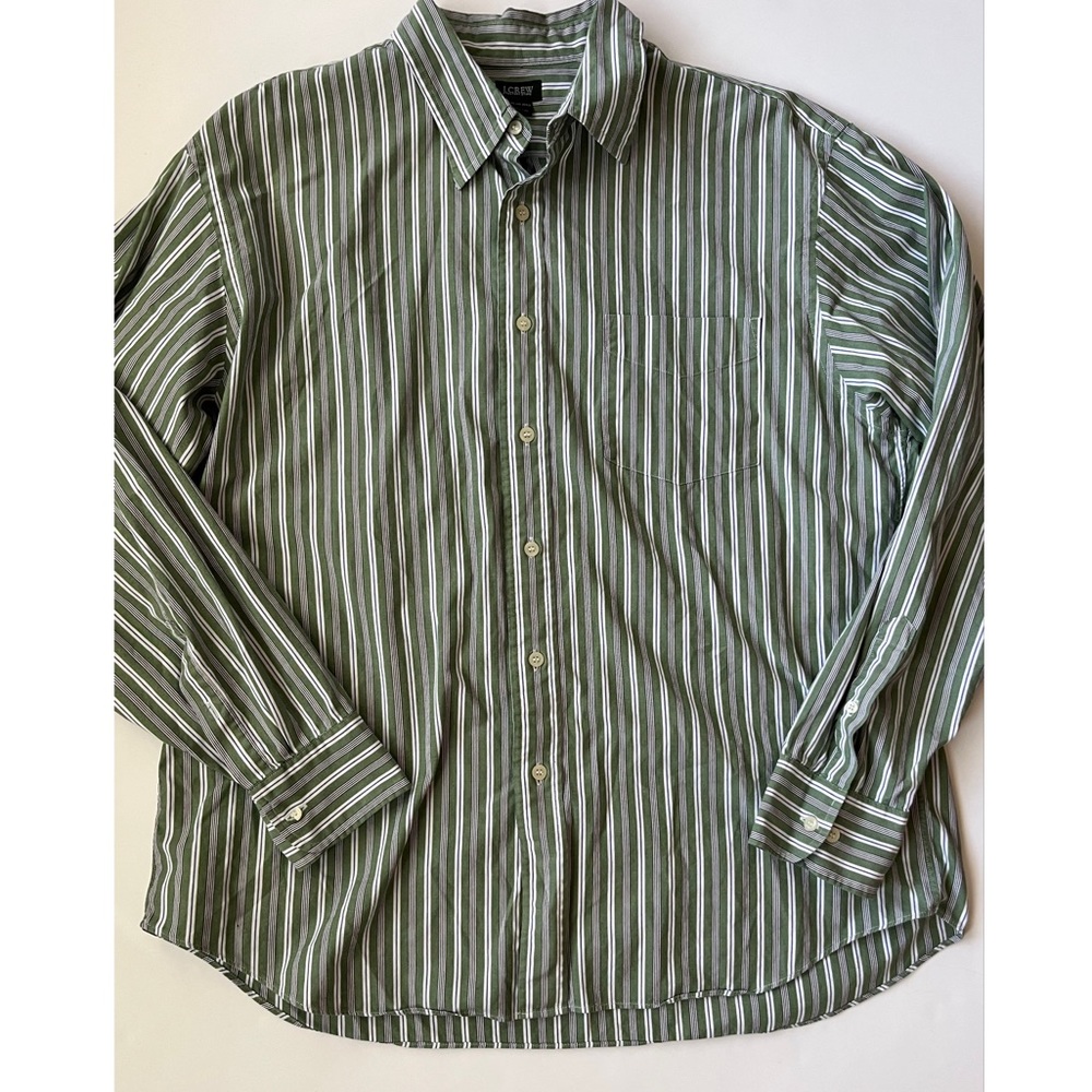 J. Crew Factory Store Men’s Long Sleeve Striped Button Down Shirt XL